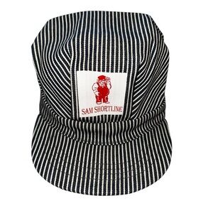 Vintage SAM SHORTLINE USA Railroad Train Conductor Hat Cap Snapback RARE New NWT